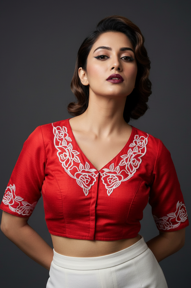 Angel Aura - Designer Blouse With Baby Collar