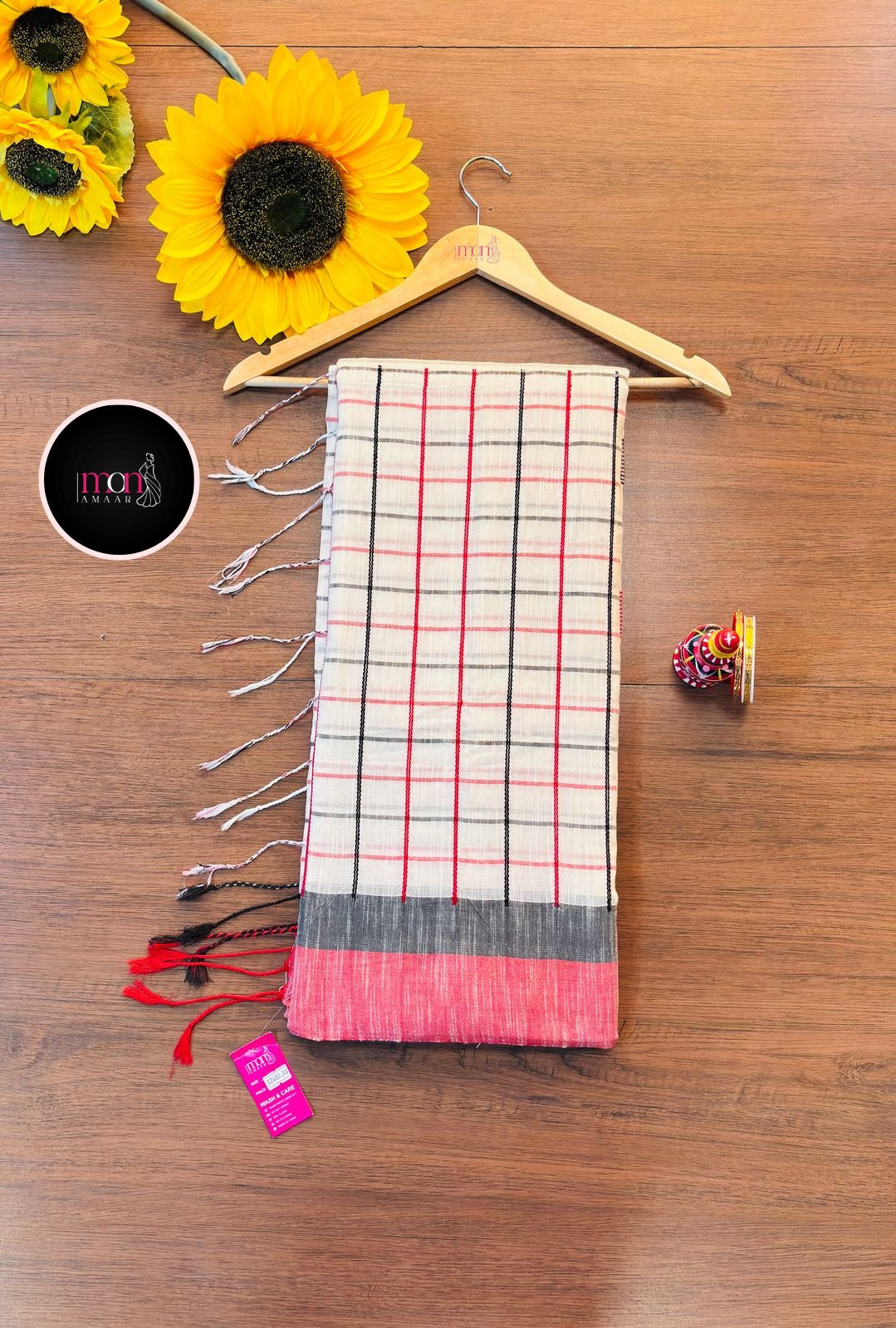 Embrace Heritage: Bengal Handloom  Khadi Cotton Saree