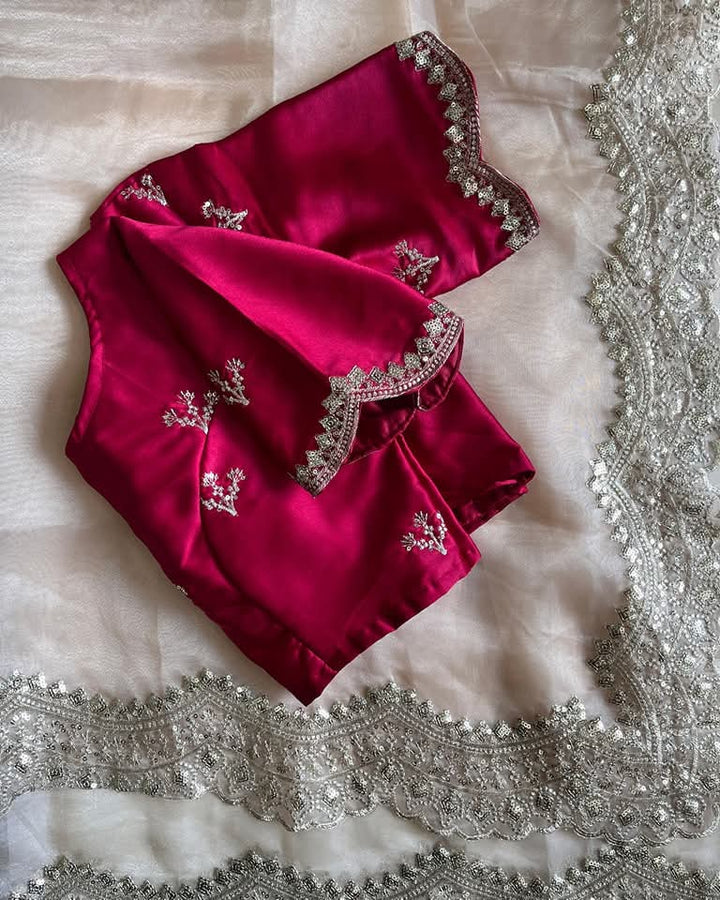 Sweet Like Summer Rain Organza Tissue Silk Saree