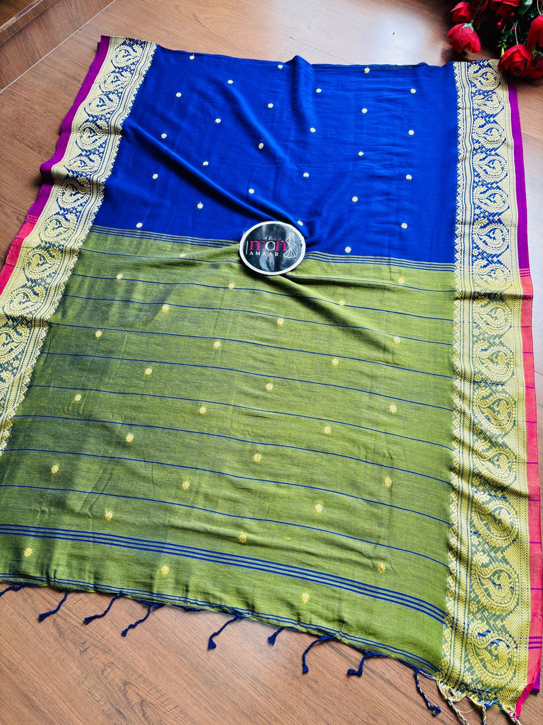Nobo Rupa Dual Tone Khadi Cotton Saree