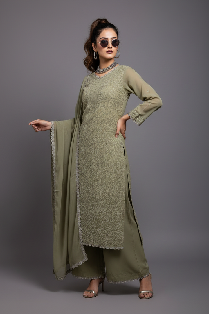 Breeze Bloom Georgette Kurti Set