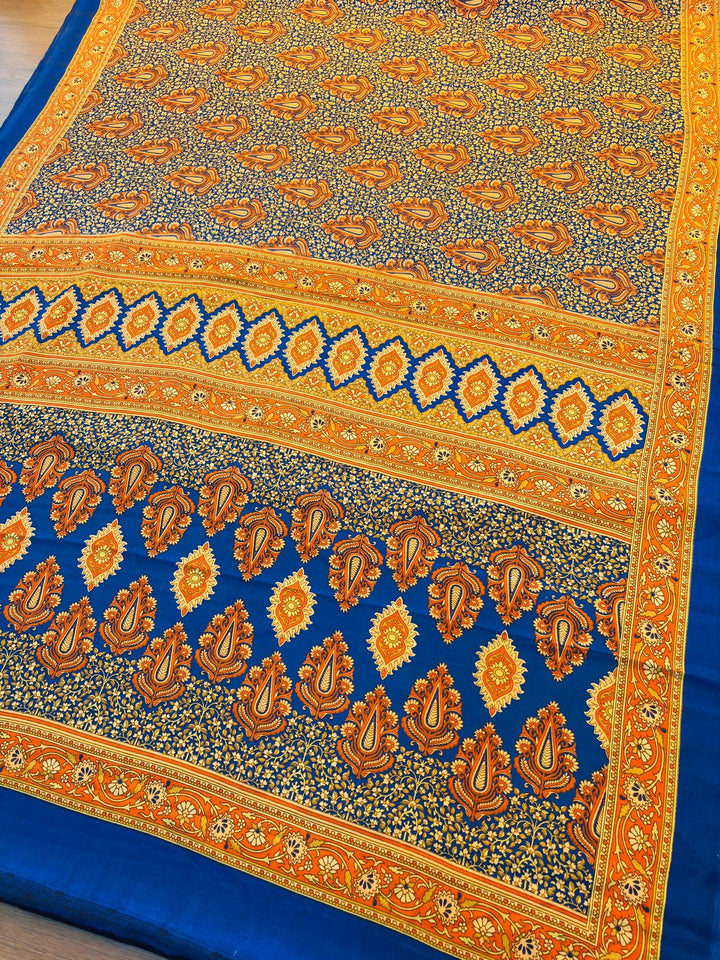 Fancy Silk Saree With Pashmina Print
