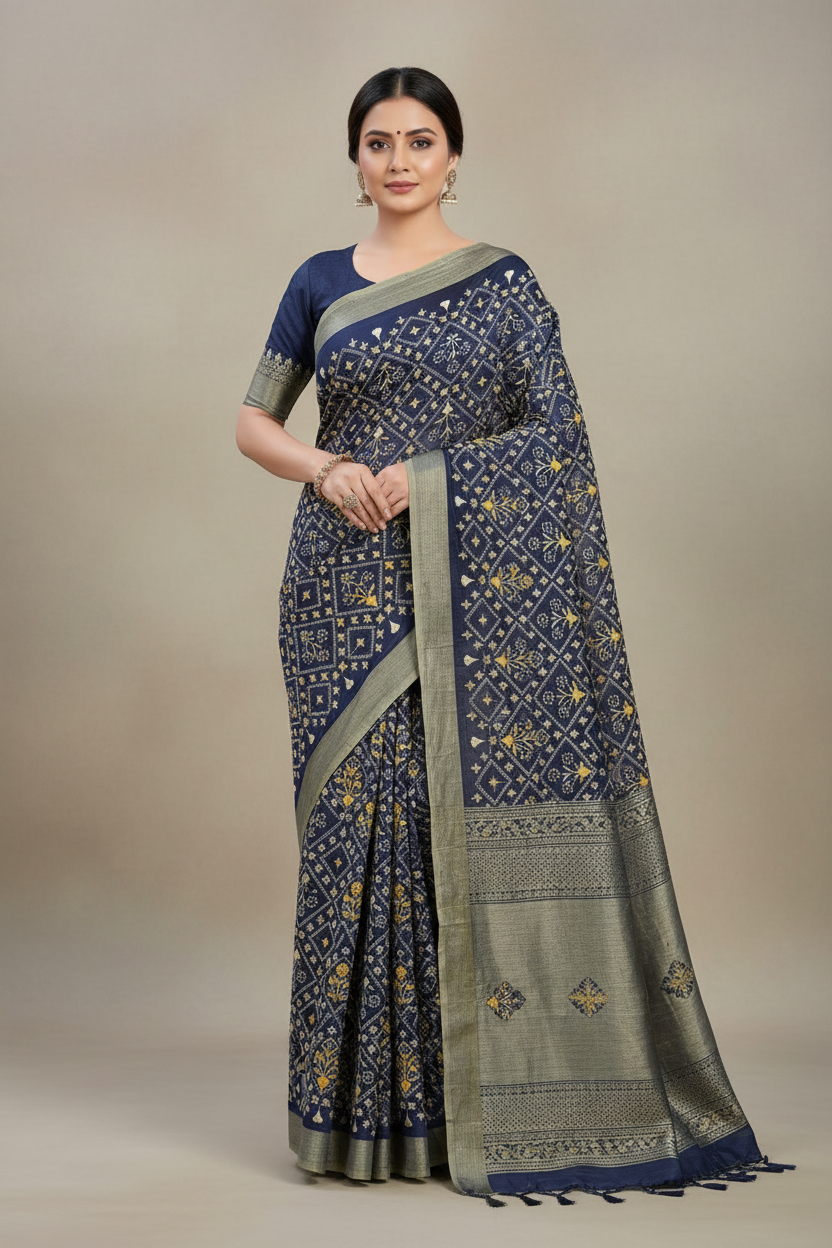 Aadhya- Pure Linen Saree