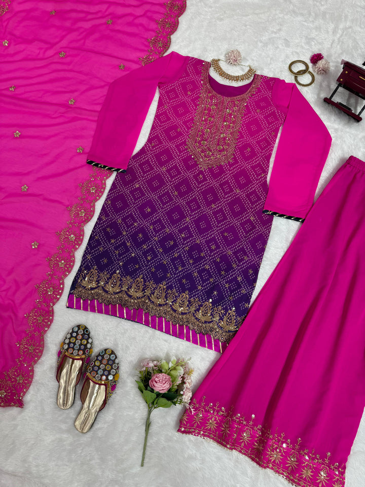 The One in Dual Color - Designer Georgette Set