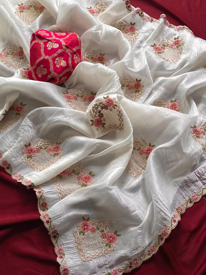 Bringing Prosperity Crush Silk Saree