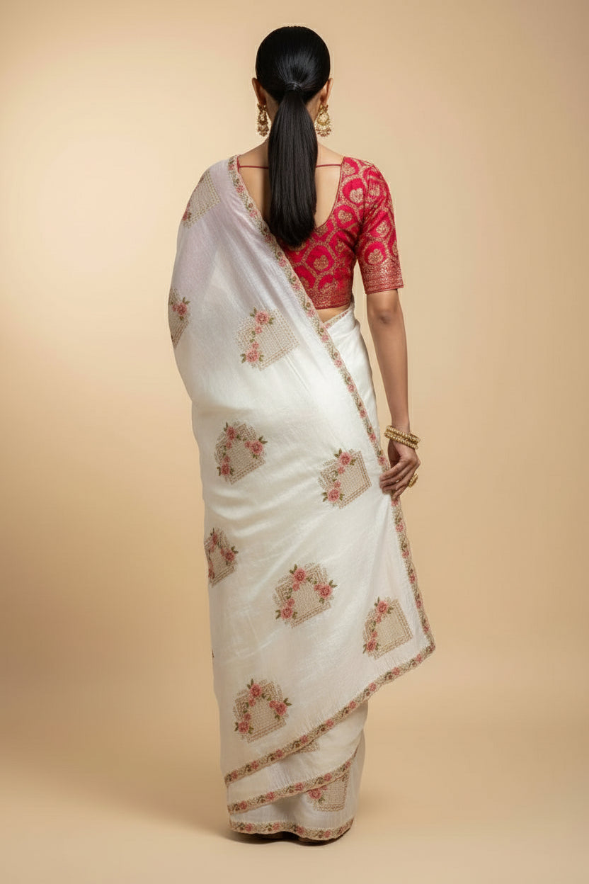 Bringing Prosperity Crush Silk Saree