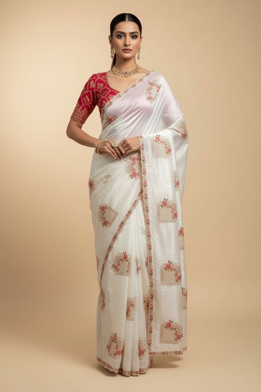 Bringing Prosperity Crush Silk Saree