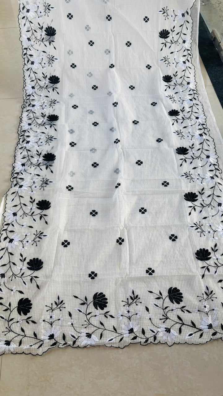 Chandramallika Kota Embroidered Saree