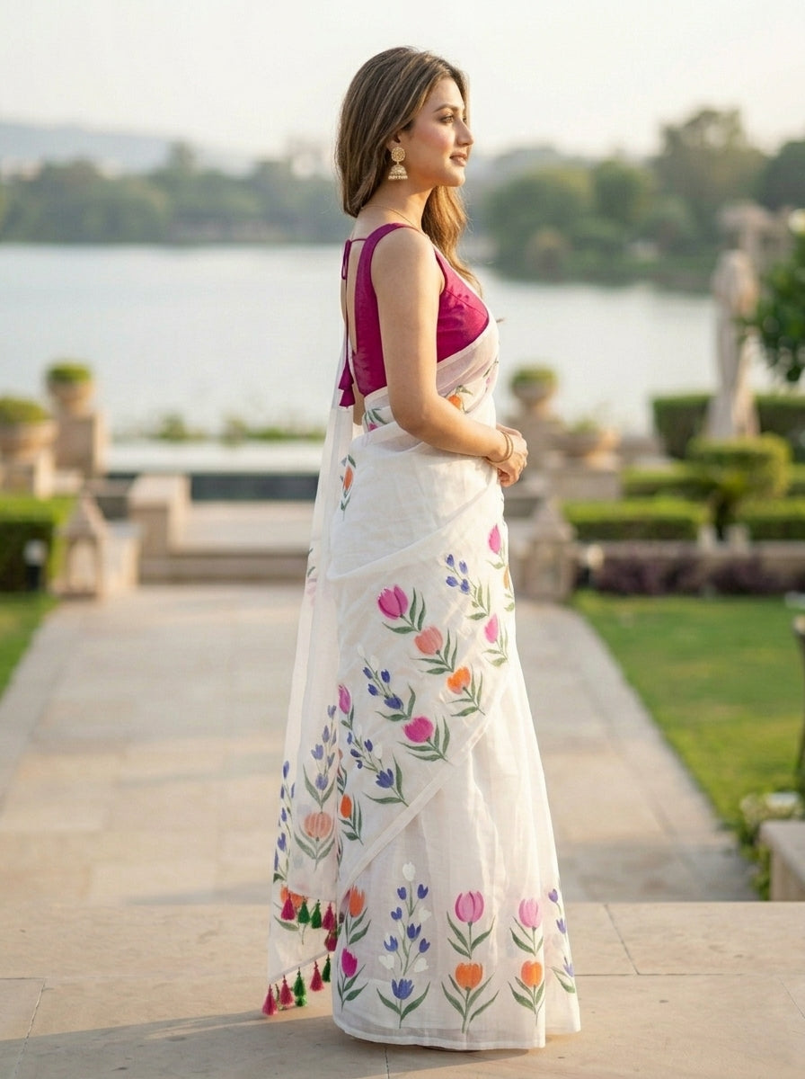 Tulip Vibe Mul Cotton Saree