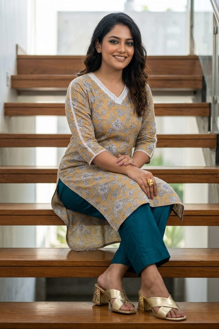 Shimmer Shrut Pure Cotton Kurti