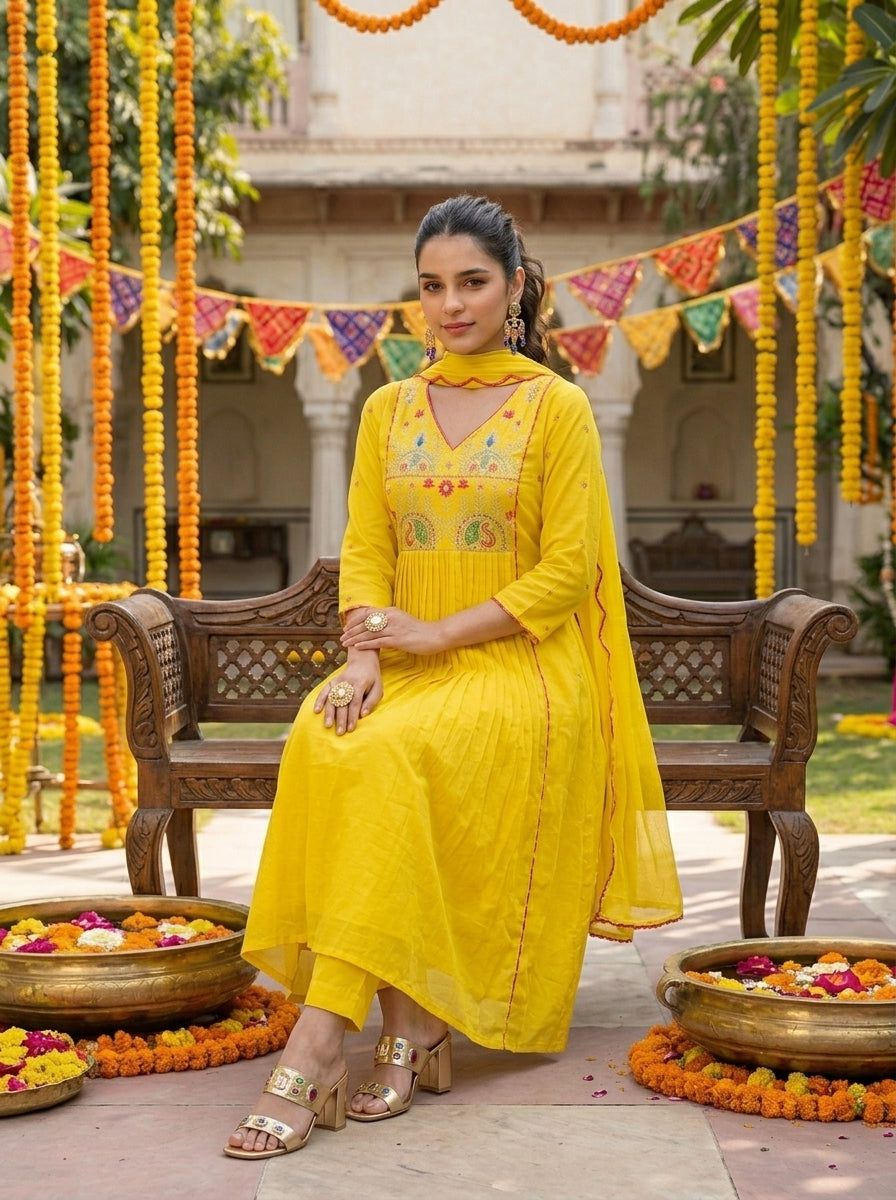 The Wavelet Cotton Kurti Set