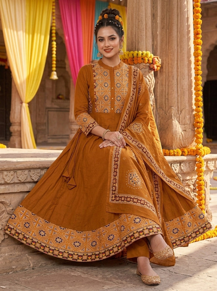 Earthy Elegance Cotton Kurti Set