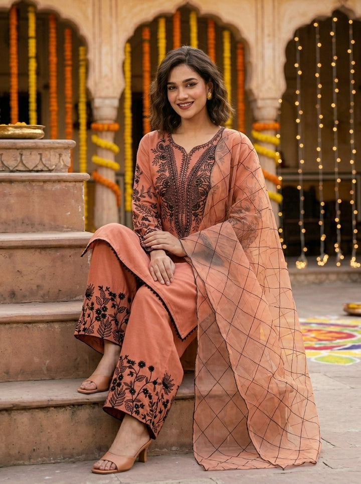 The Pastel Edit Partywear Kurti Set