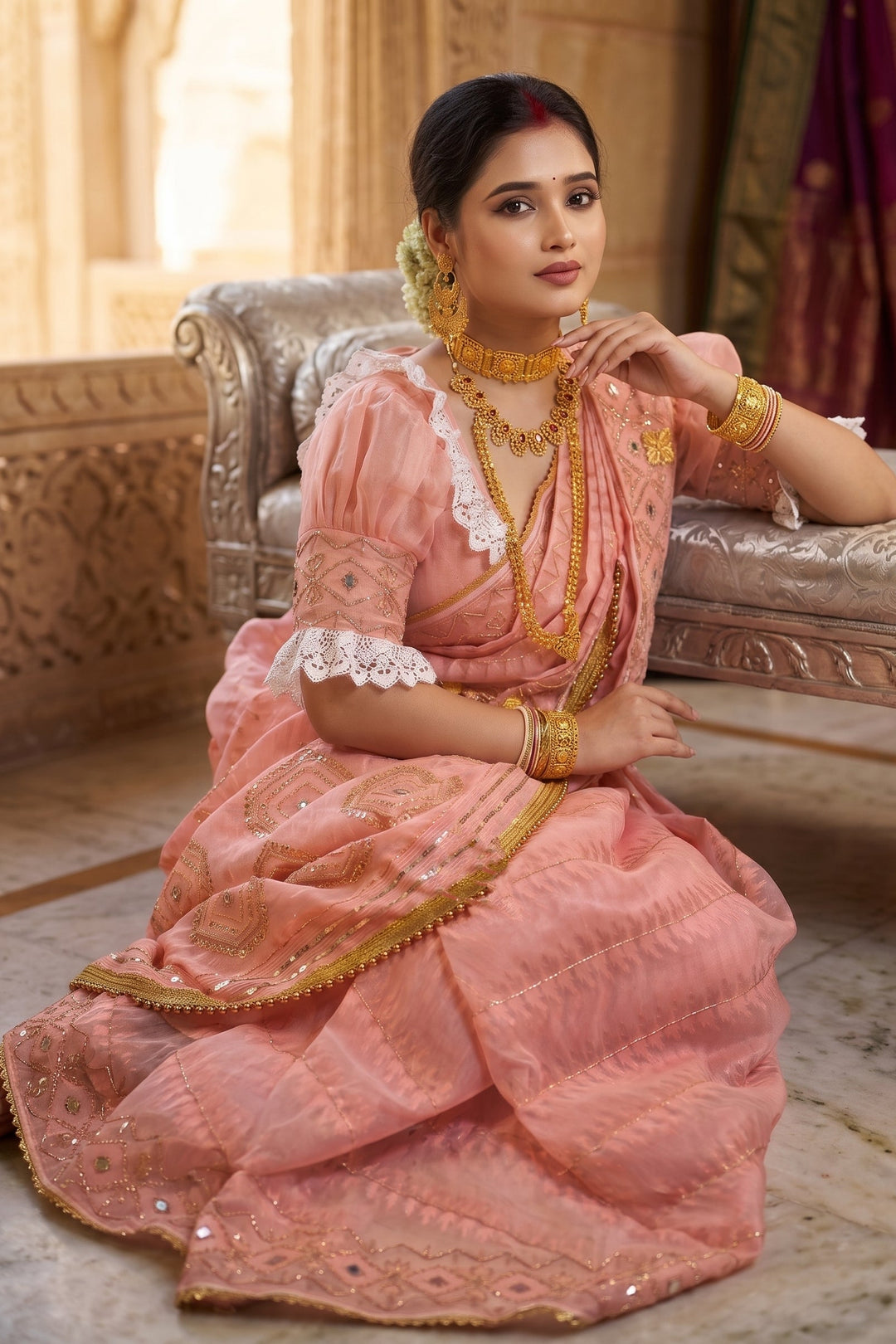 Monihar Kardana Jamdani Saree