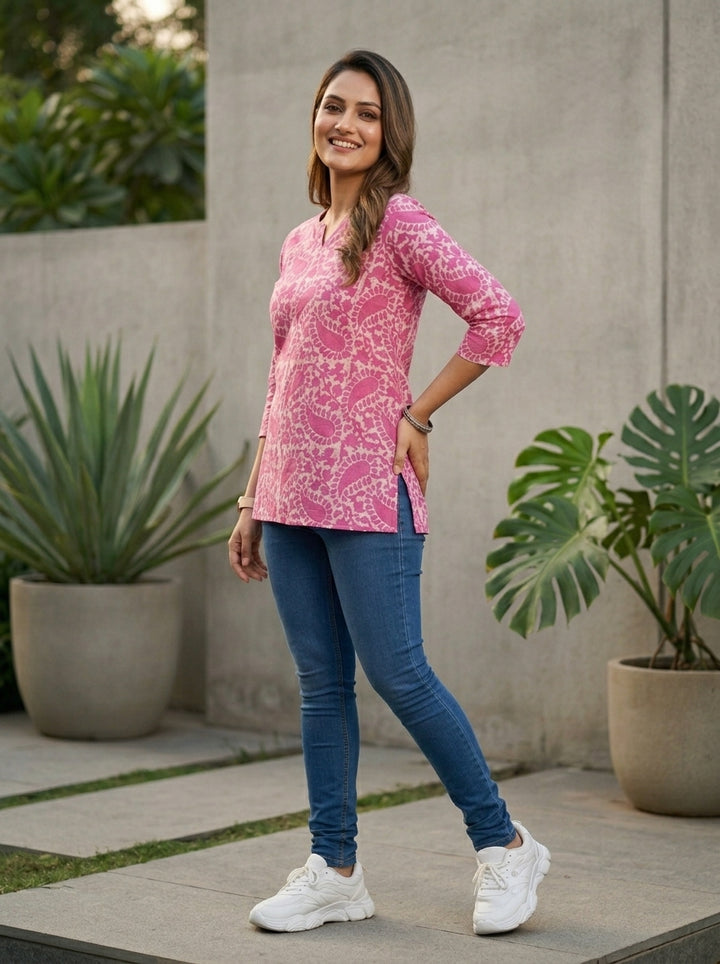 Instant Love-Sustainable Block Printed Ethnic Top
