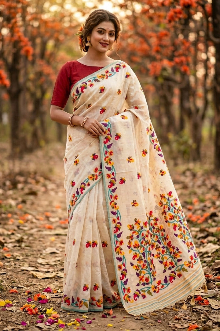 Rongoboti (রঙ্গবতী) Cotton Silk Saree