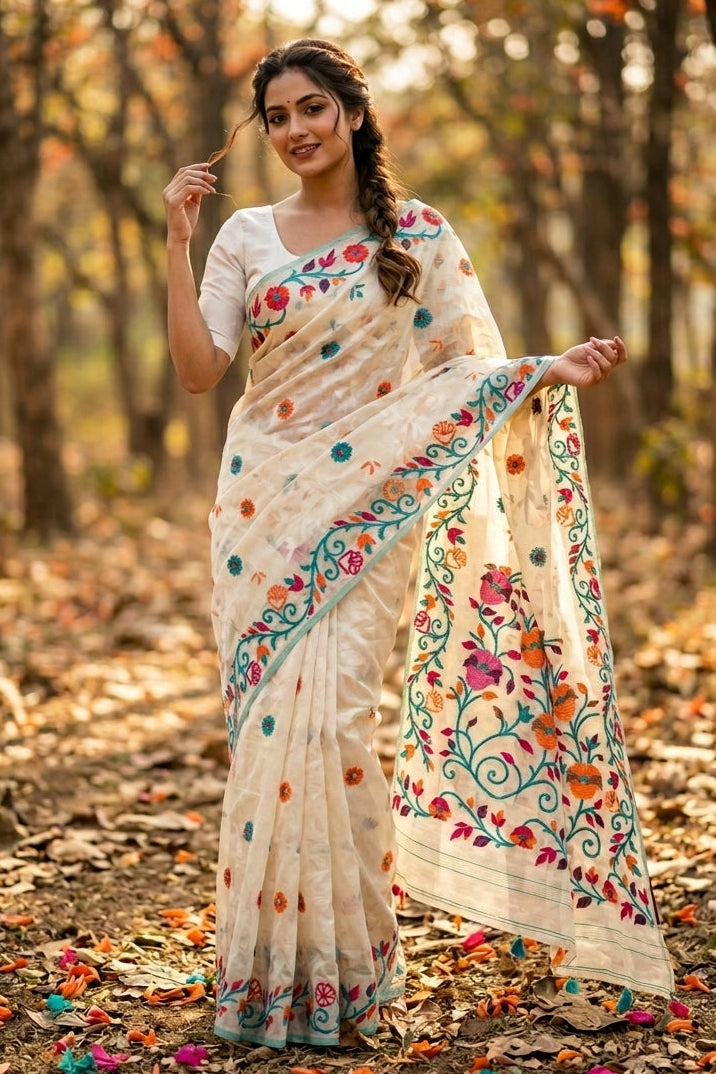 Rongoboti (রঙ্গবতী) Cotton Silk Saree