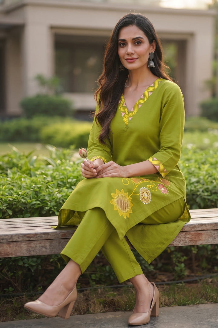 Shine For You Cotton  Kurti Set