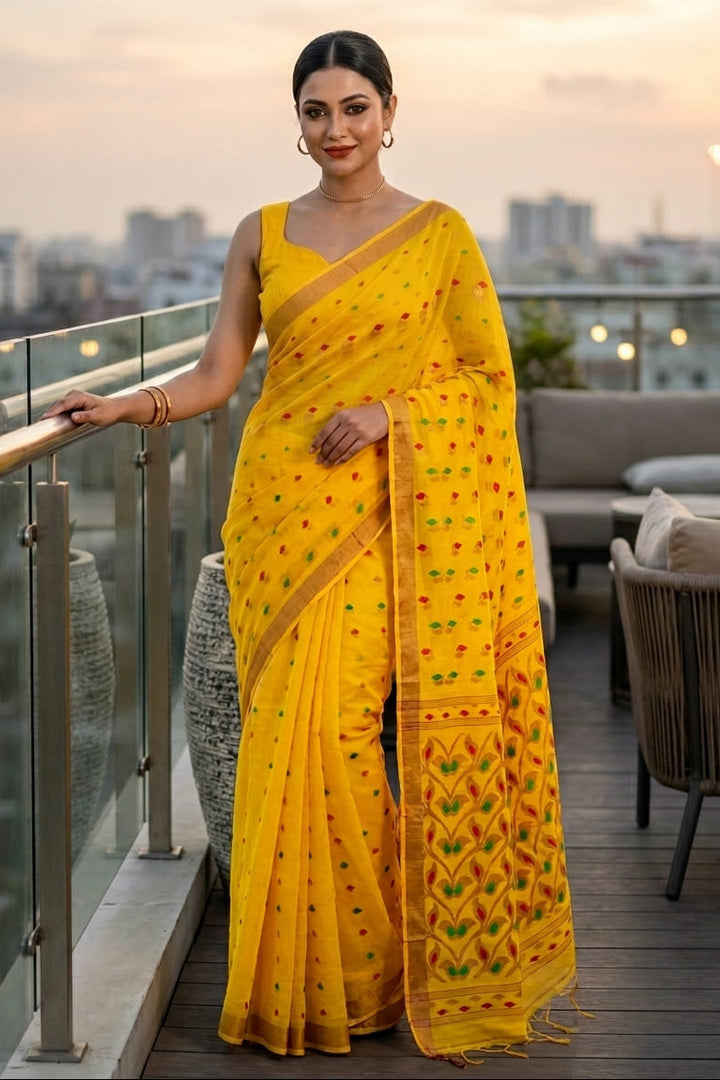 Rajrangi (রাজরঙ্গী) Khadi  Banarasi  Saree