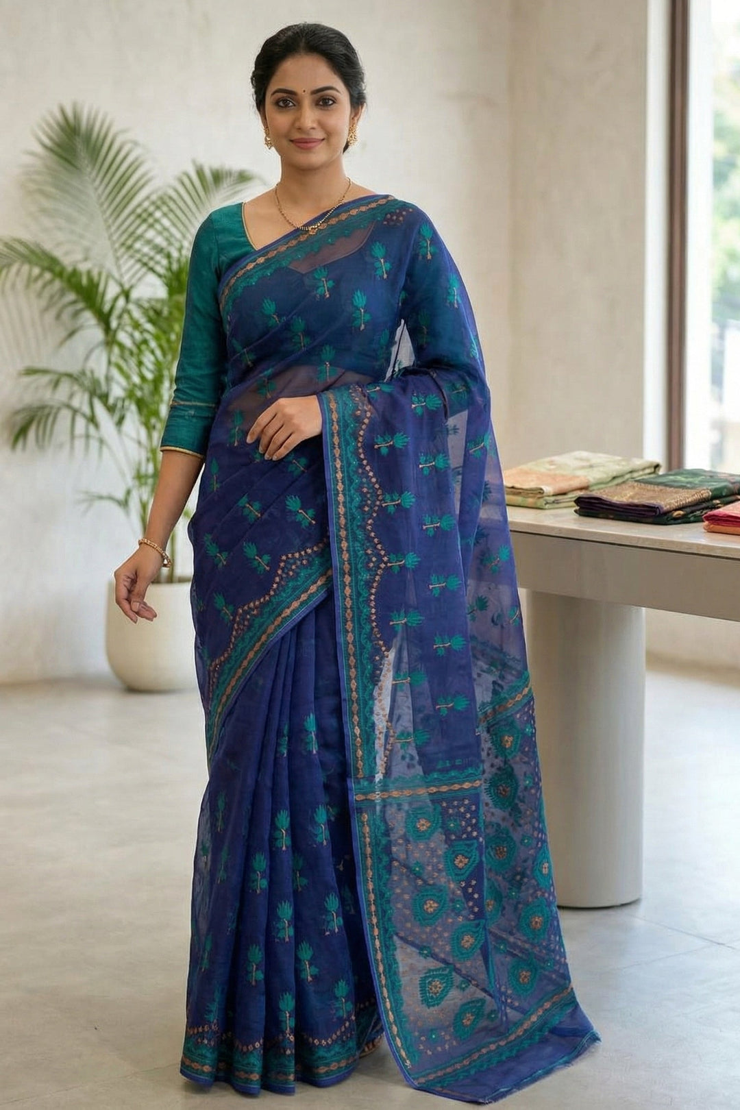 Pata Bahar Bengal Jamdani Saree