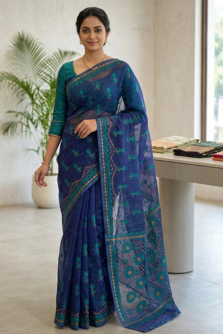 Pata Bahar Bengal Jamdani Saree