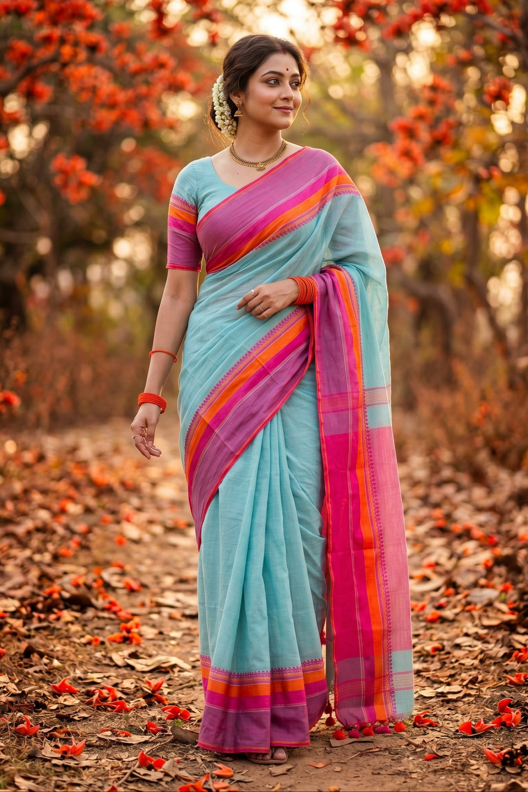 Snigdha Probha Dhaniyakhali Khadi Cotton Saree