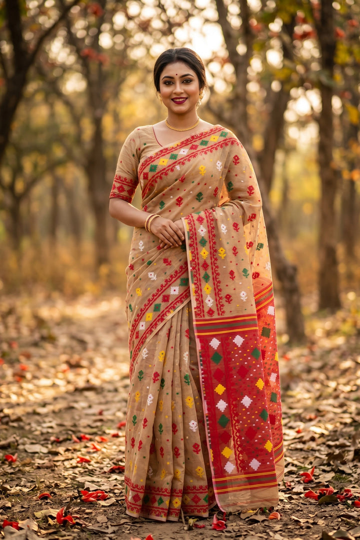 Manimala Dhakai Jamdani Saree