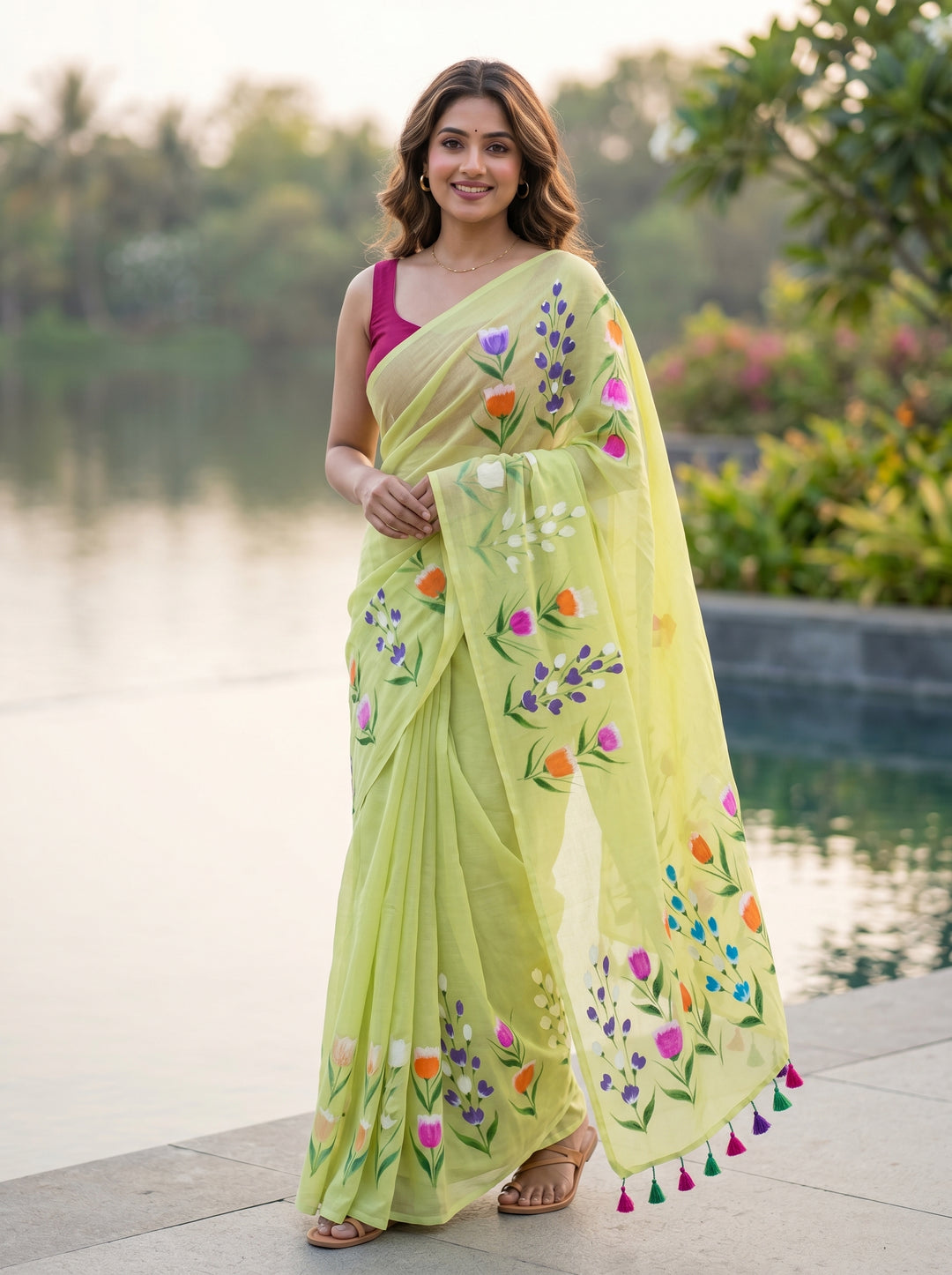 Tulip Vibe Mul Cotton Saree