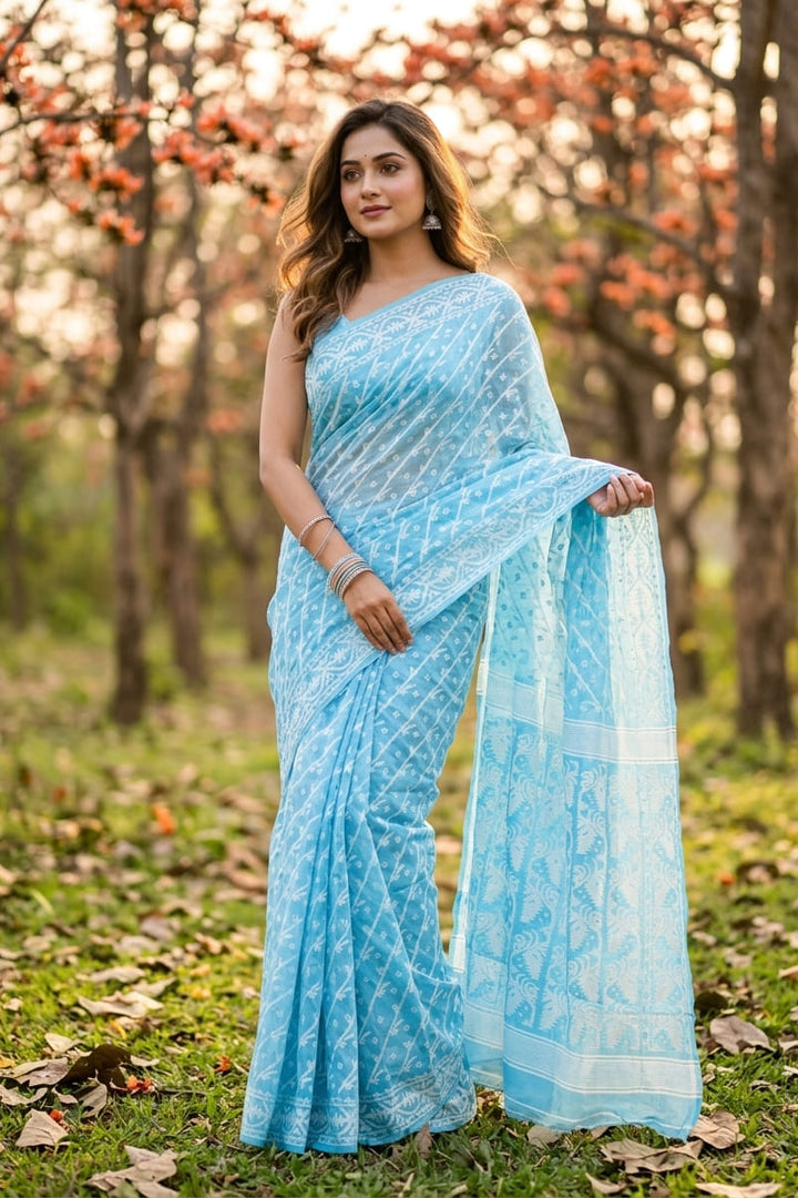 Bangaliyana Jamdani Saree