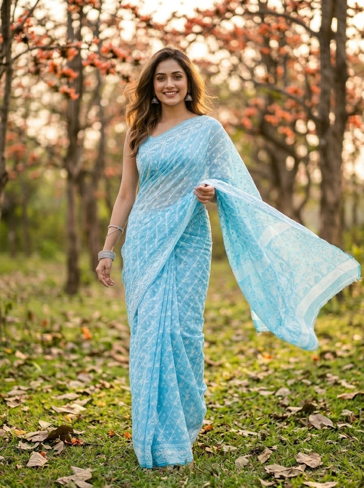 Bangaliyana Jamdani Saree