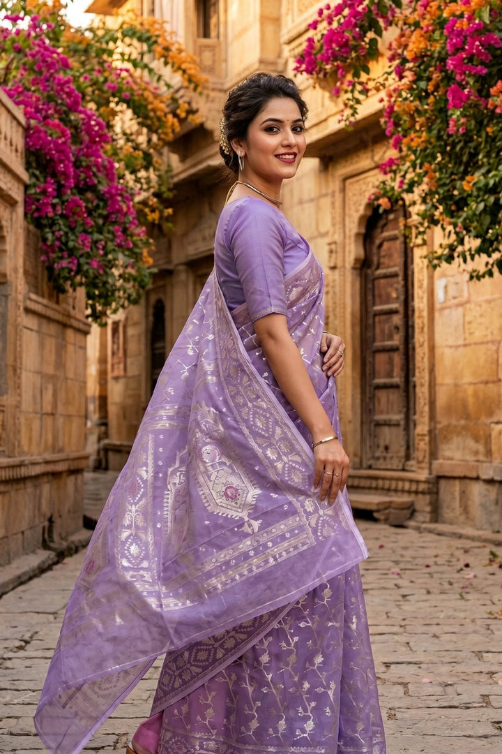 Megher Gaan Jamdani Saree