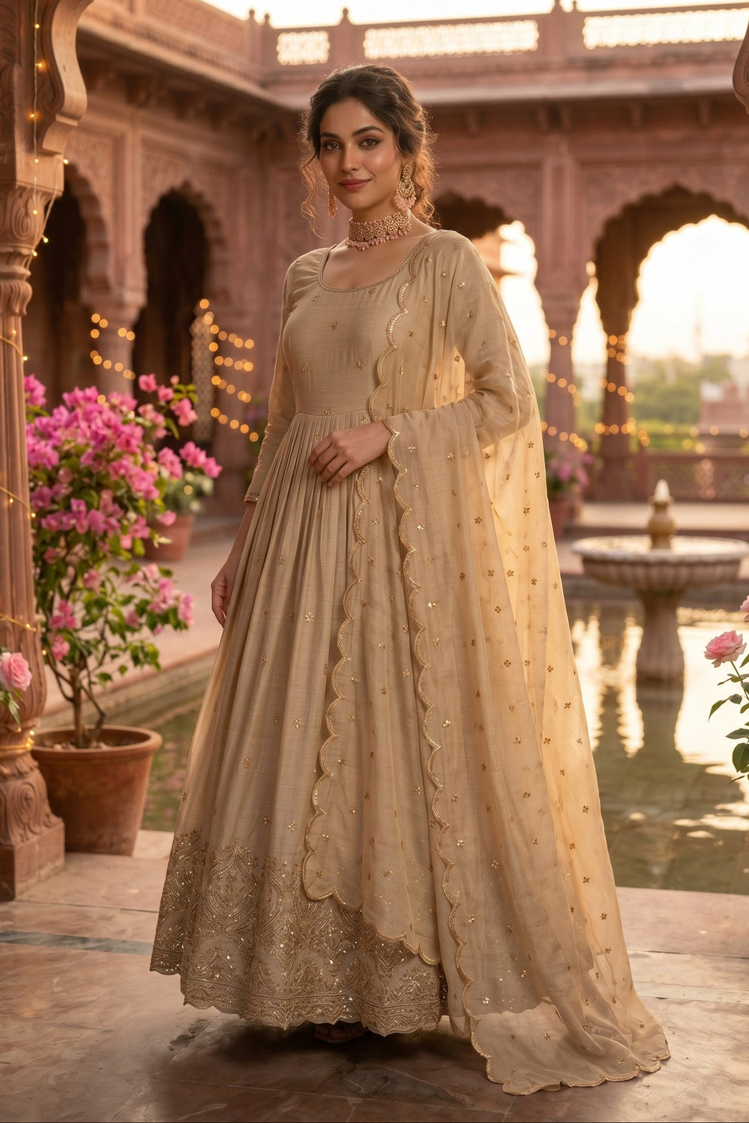 Elora Grace Partywear Chinon Gown Set