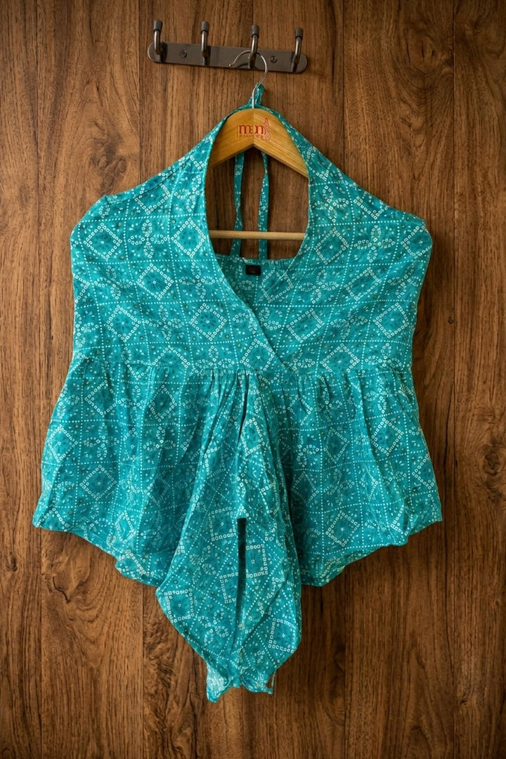 Halter Tie-Back Peplum Top
