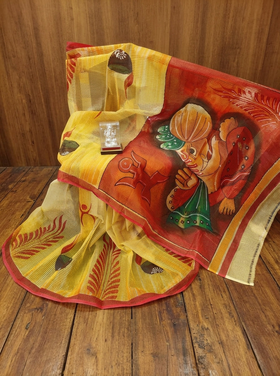 Transformation Hand Painted Kota Saree