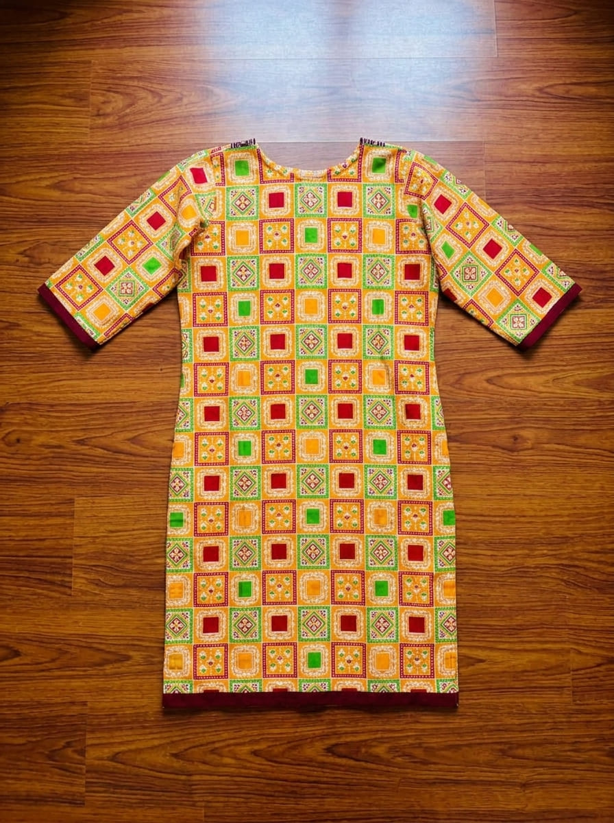The Geometric Glee Cotton Kurti
