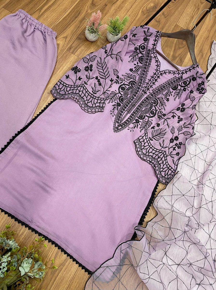 The Pastel Edit Partywear Kurti Set
