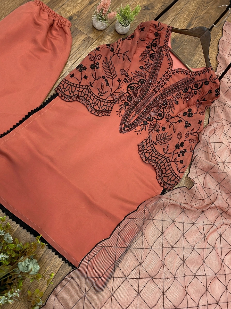 The Pastel Edit Partywear Kurti Set