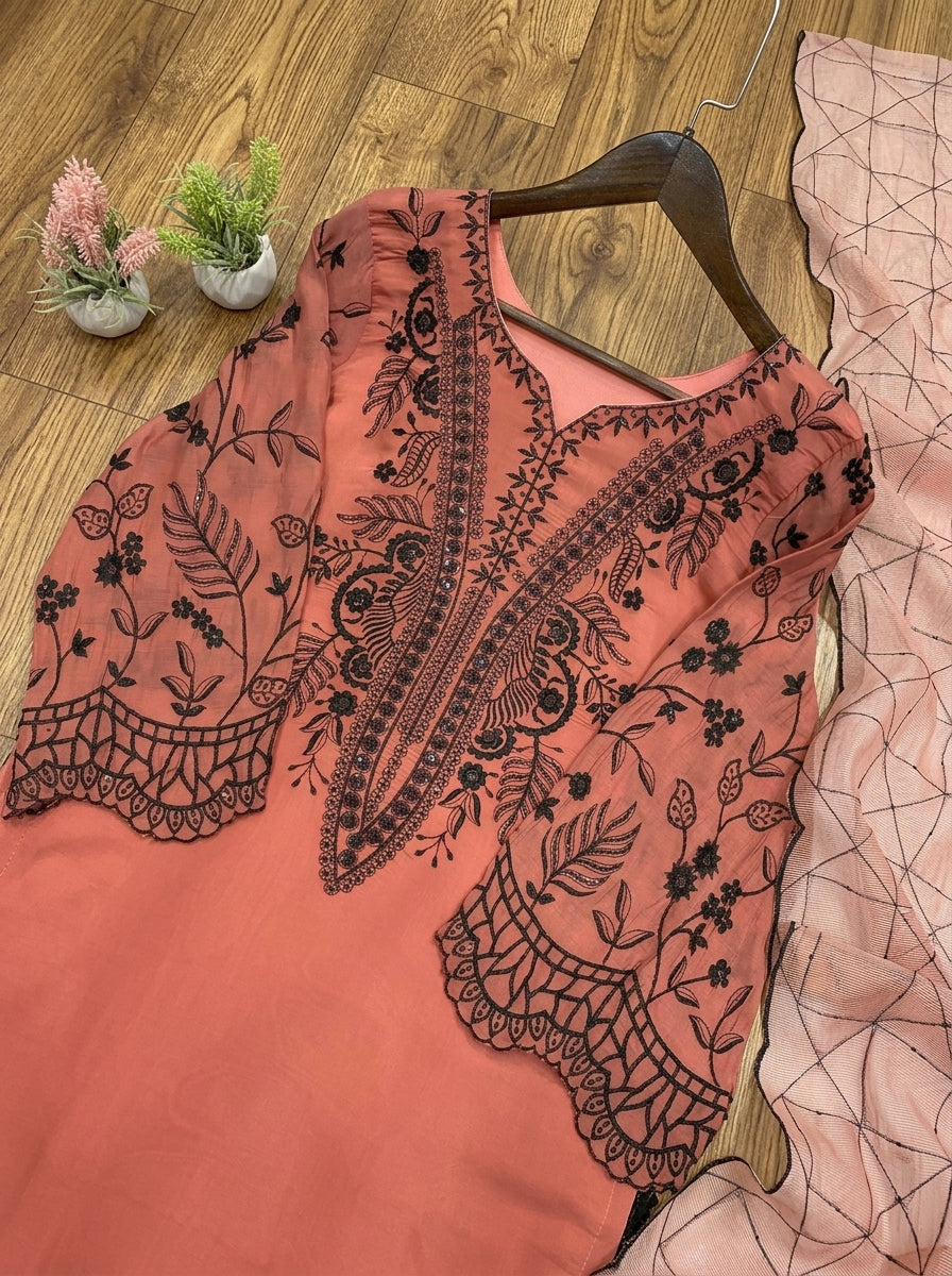 The Pastel Edit Partywear Kurti Set
