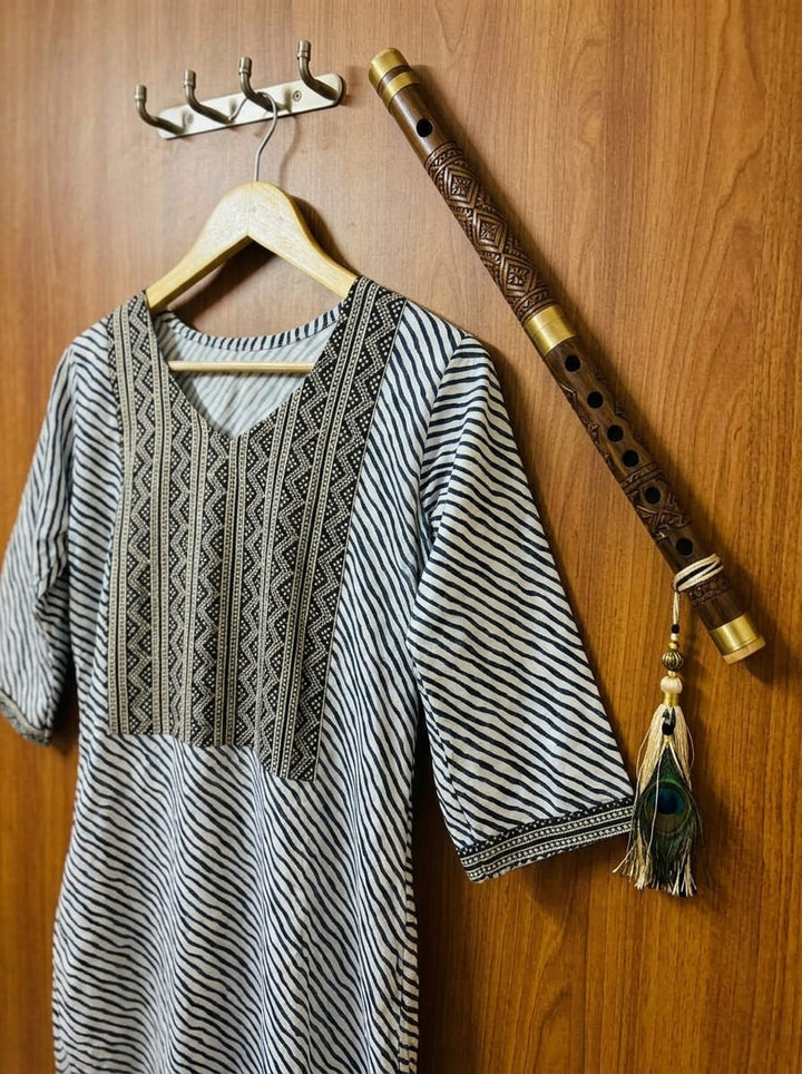 Indigo Wave Kurti Cotton Kurti