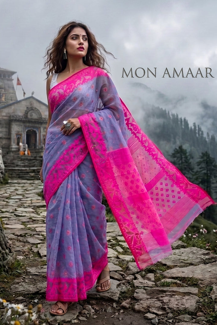 Golapi Golpo Bengal Jamdani Saree