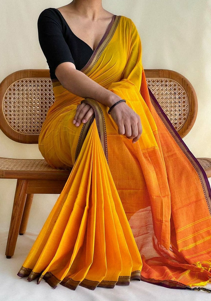 Gratifying Pure Khadi Cotton Saree