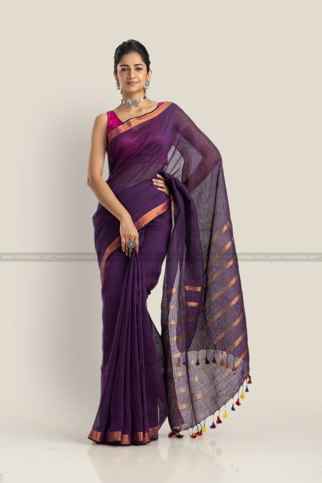 Linen Saree