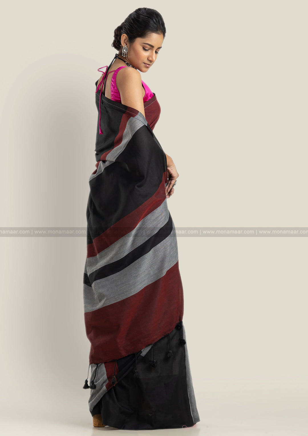 Pure Multicolor Khadi Cotton Saree