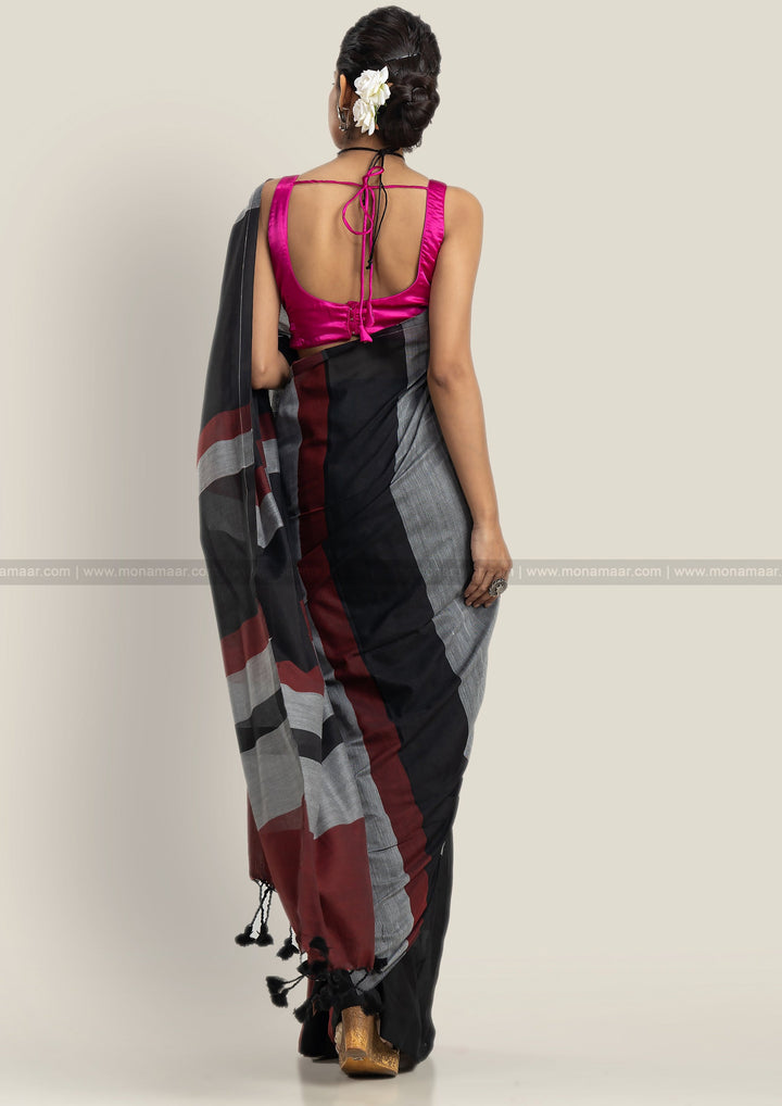 Pure Multicolor Khadi Cotton Saree