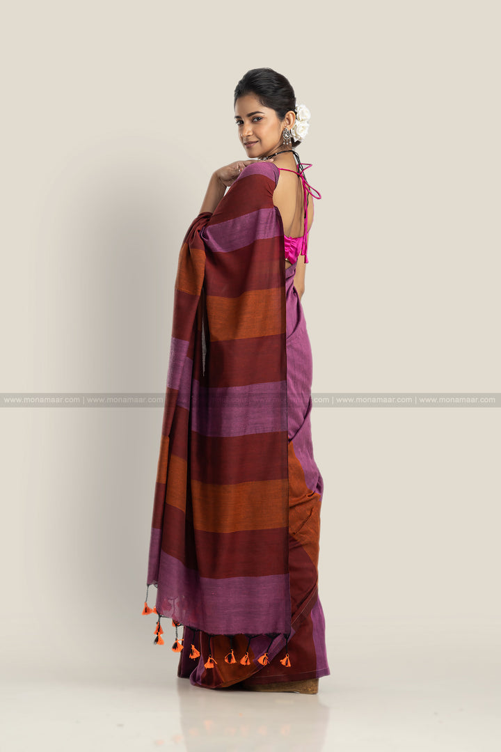 Pure Multicolor Khadi Cotton Saree