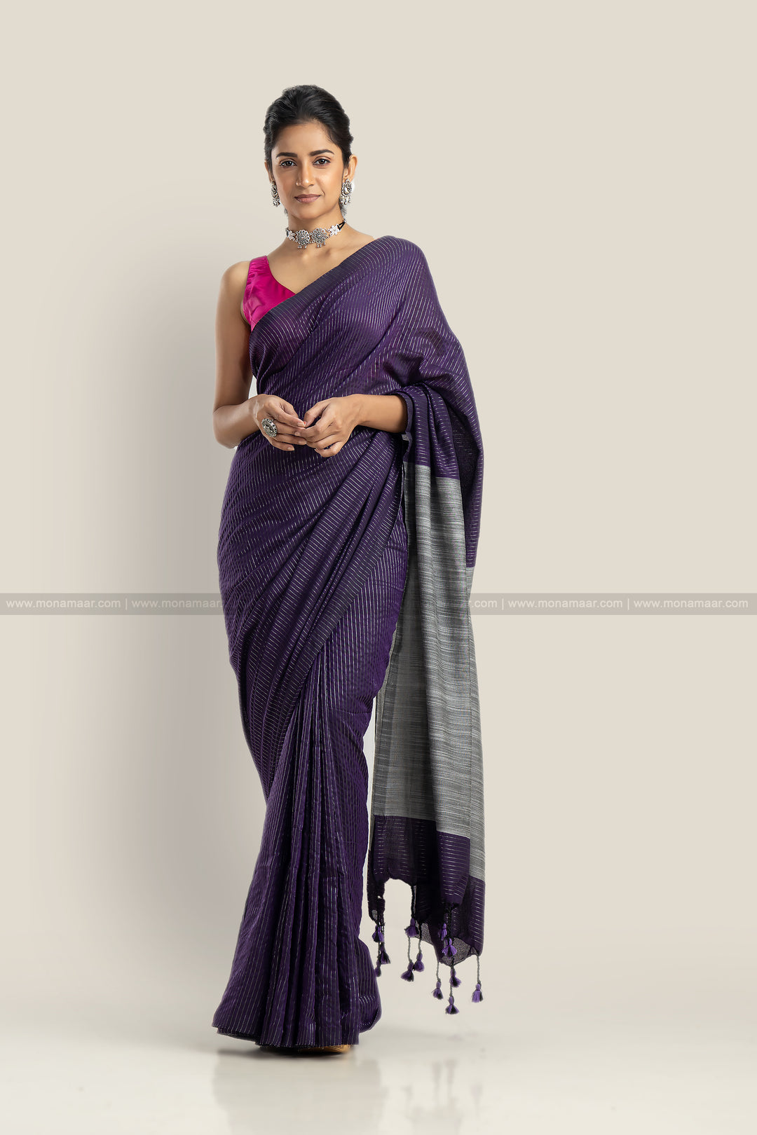 Zari Striped Cotton Saree