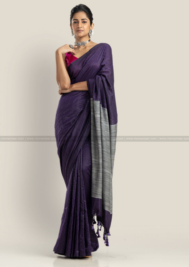 Zari Striped Cotton Saree