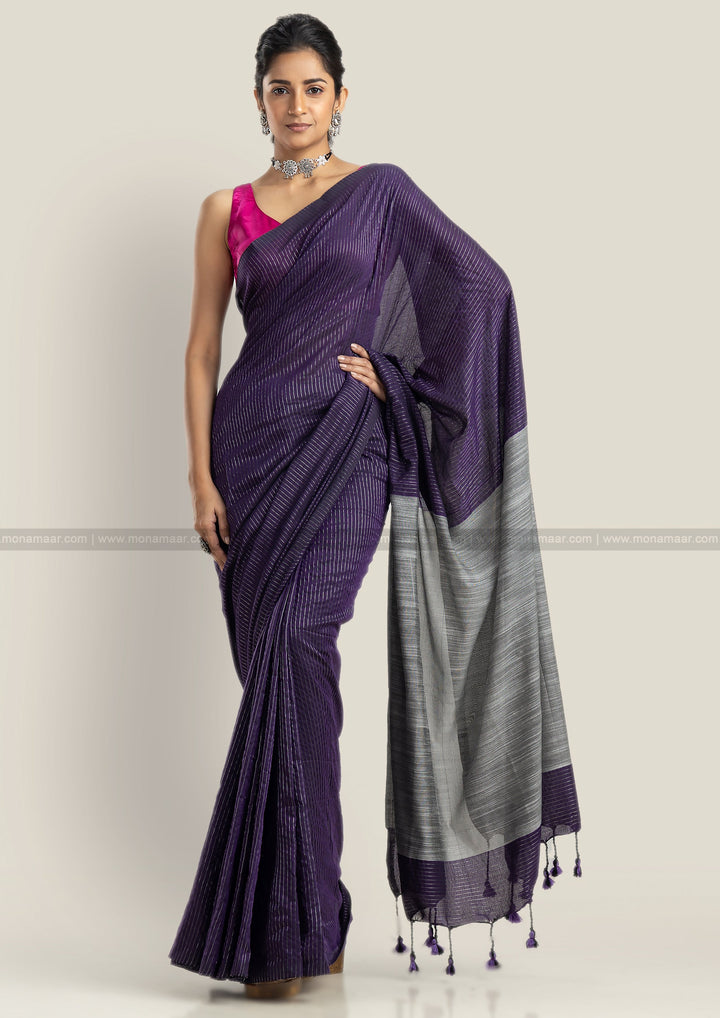 Zari Striped Cotton Saree