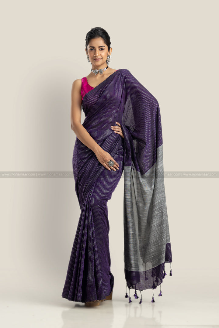 Zari Striped Cotton Saree