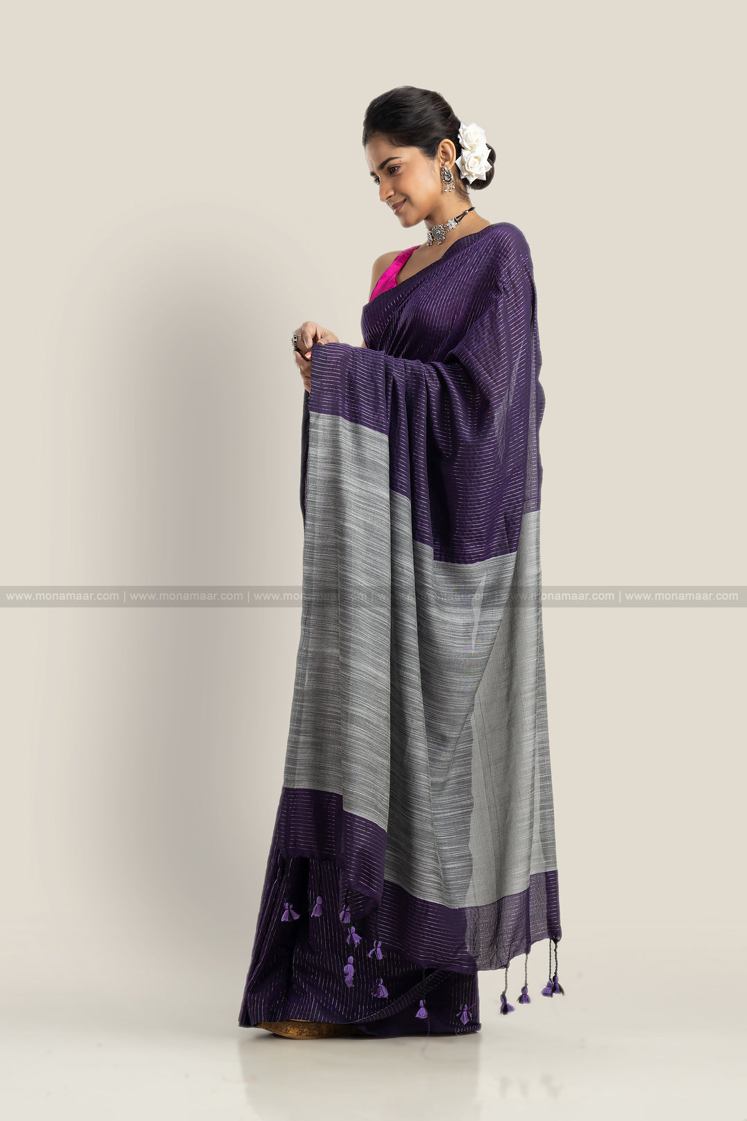 Zari Striped Cotton Saree